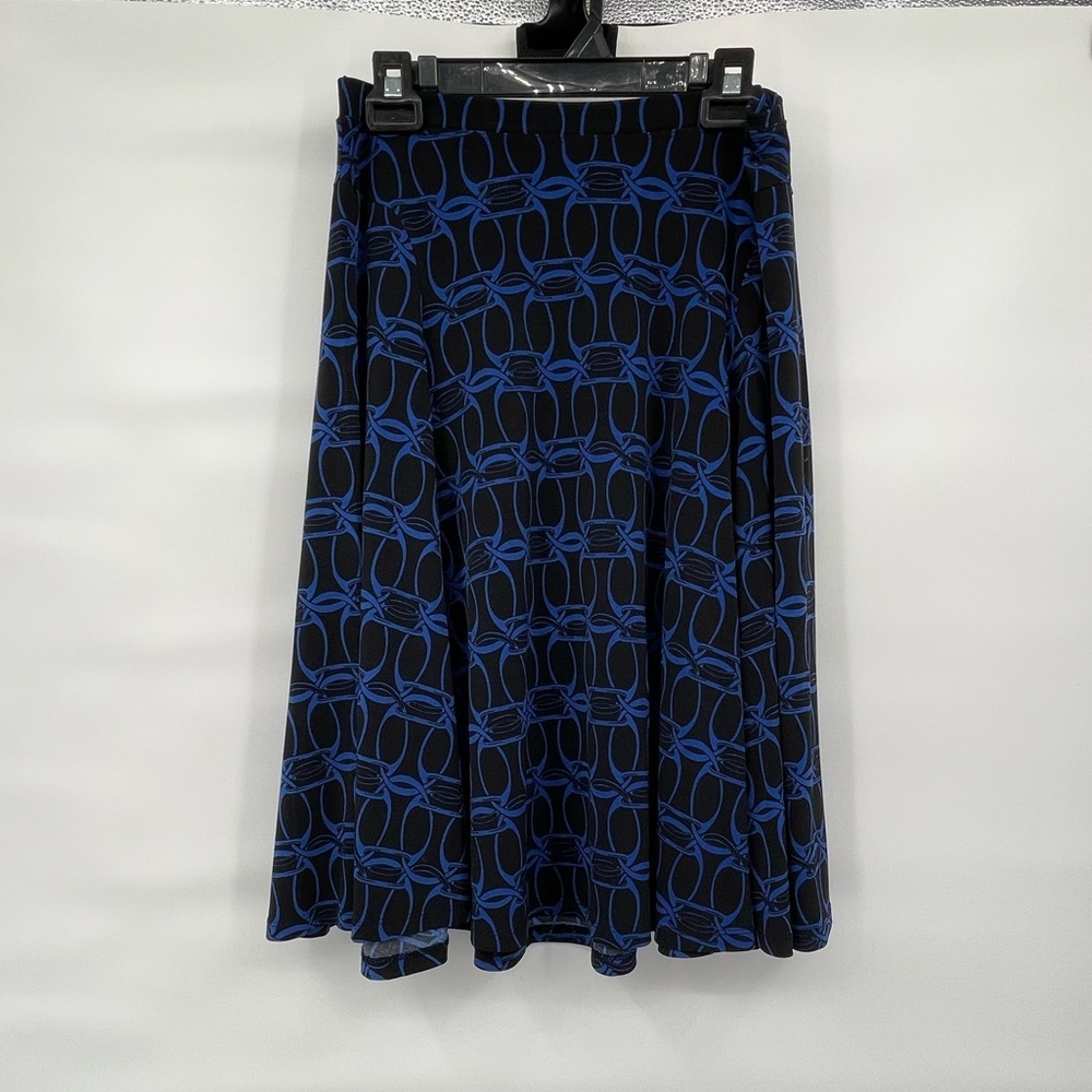 Michael Michael Kors blue black flowy chain print skirt